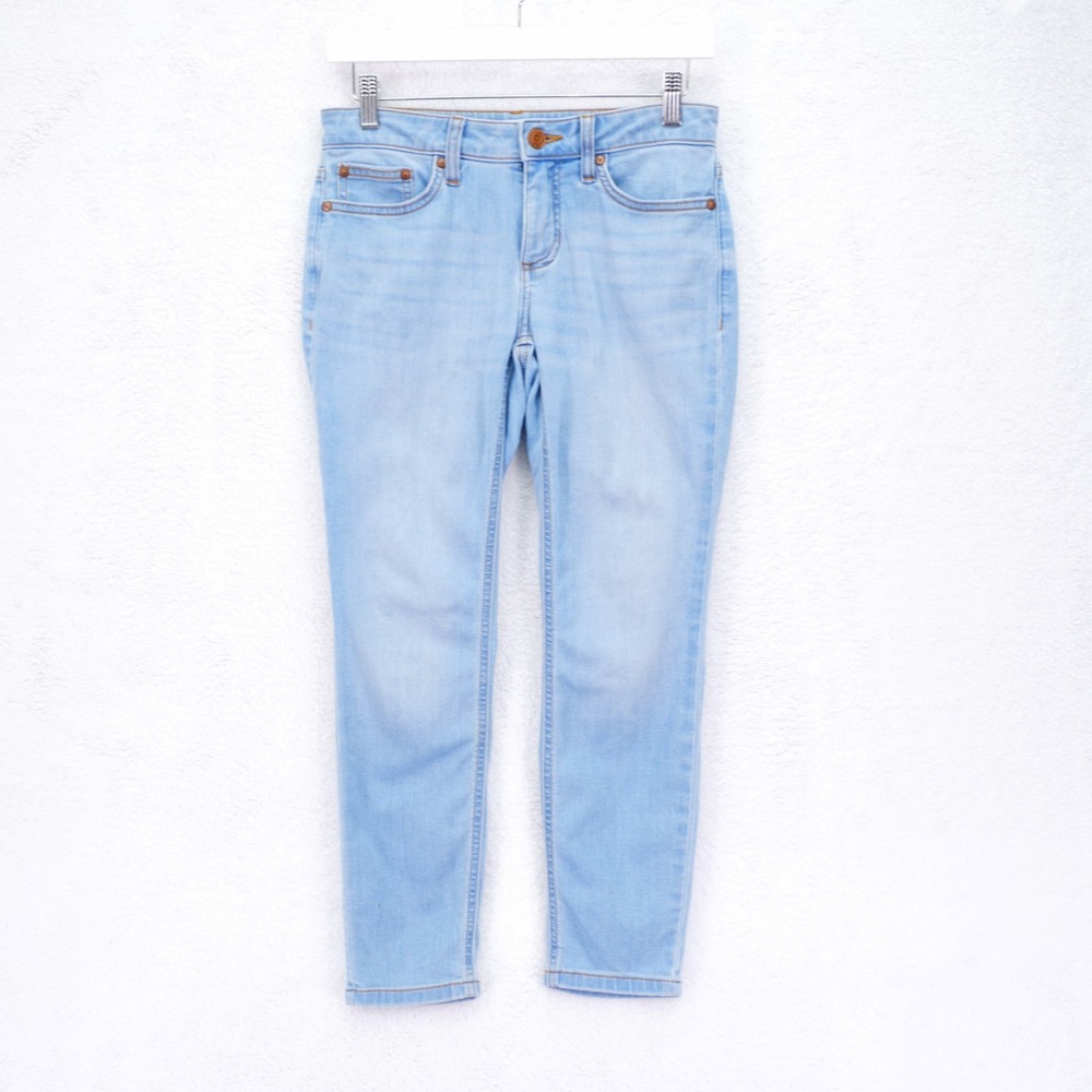Lauren Conrad Light Blue Jeans Skinny -4P- Petites Low Rise 27 / 25 Cotton Polye
